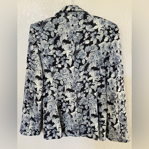New Cinq a Sept Cheyenne Floral Print Blazer In Slate Multi Size 4 $595 - Picture 6 of 10